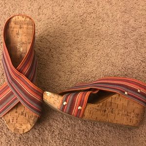 Multi Color Striped Wedges